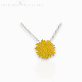 November Chrysanthemum Birth Flower - Necklace